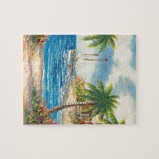 Schilderen van een zeilboot in Hawaï Legpuzzel (Horizontaal)