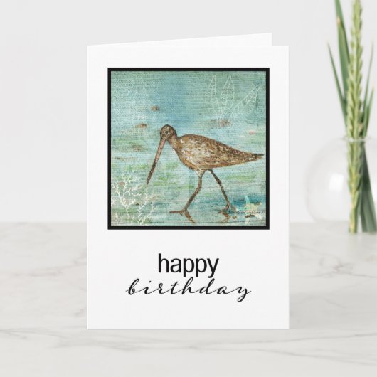 Schilderen van eenhoevige vogel kaart (Voorkant)