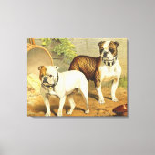  schilderen van Engelse Bulldogs Canvas Afdruk (Voorkant)