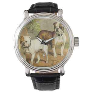  schilderen van Engelse Bulldogs Horloge