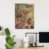  schilderen van fairies en bloemen poster (Thuiskantoor)