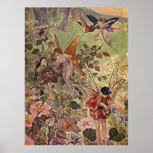  schilderen van fairies en bloemen poster