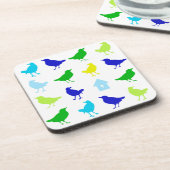 Schilderen van gekleurde vogels door Chariklia Zar Bier Onderzetter (Linkerzijde)