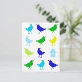 Schilderen van gekleurde vogels door Chariklia Zar Briefkaart (Staand voorkant)