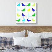 Schilderen van gekleurde vogels door Chariklia Zar Canvas Afdruk (Insitu (Slaapkamer))