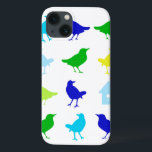 Schilderen van gekleurde vogels door Chariklia Zar iPhone 13 Hoesje<br><div class="desc">Vul de speelkamer van je kind in met dit schilderij van gekleurde vogels van Chariklia Zarris. Groene,  blauwe en gele sprong van de druk. Je wacht alleen op deze vogels om hun vleugels te verspreiden. Geef je een kopie voordat ze wegvliegen.</div>