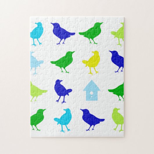 Schilderen van gekleurde vogels door Chariklia Zar Legpuzzel (Verticaal)