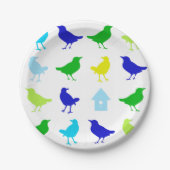 Schilderen van gekleurde vogels door Chariklia Zar Papieren Bordje (Voorkant)