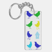 Schilderen van gekleurde vogels door Chariklia Zar Sleutelhanger (Voorkant Links)