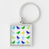 Schilderen van gekleurde vogels door Chariklia Zar Sleutelhanger (Voorkant)