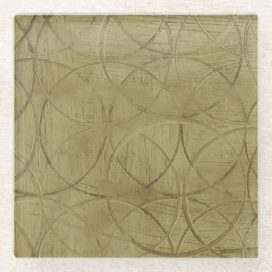 Schilderen van gekoppelde cirkels door Jennifer Go Glazen Onderzetter (Voorkant)