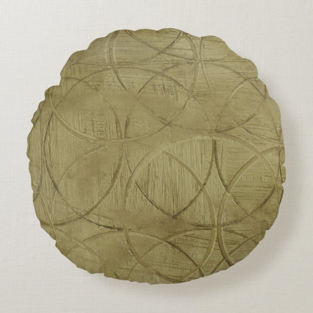 Schilderen van gekoppelde cirkels door Jennifer Go Rond Kussen (Voorkant)