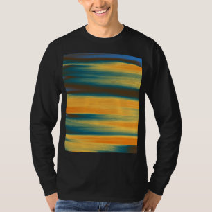 Schilderen van gestripte Abstracte kunst T-shirt