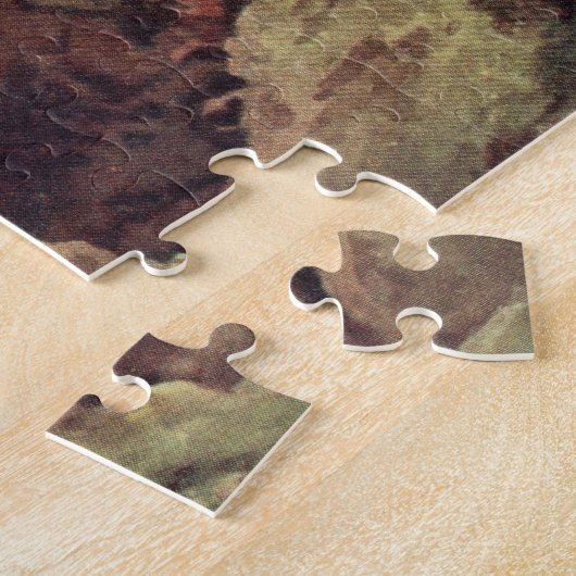  schilderen van Godshill, eiland Wight Legpuzzel (Zijkant)