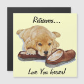 schilderen van gouden hondenpuppy dog met slogan (Voorkant / Achterkant)