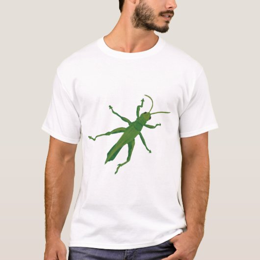Schilderen van groene sprinkhaan, overhemden t-shirt (Voorkant)