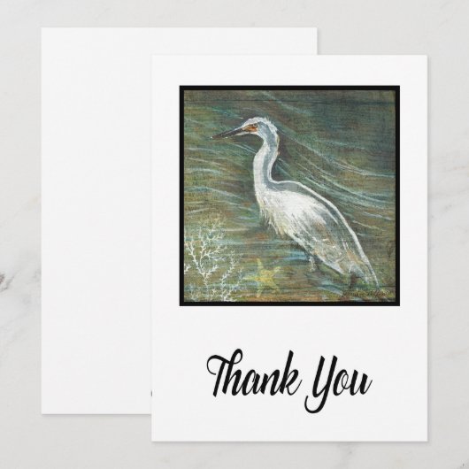 Schilderen van grot in water bedankkaart (Voorkant / Achterkant)