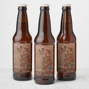 Schilderen van Gustav Klimt: De Embrace (circa 190 Bier Etiket