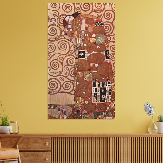 Schilderen van Gustav Klimt: De Embrace (circa 190 Canvas Afdruk (Insitu (Woonkamer))
