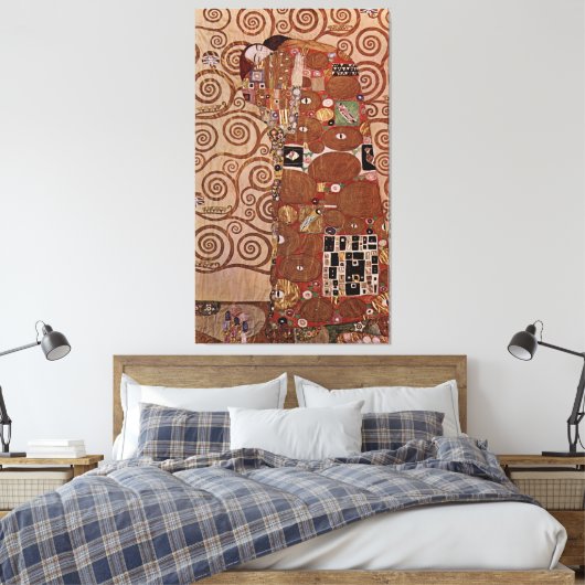 Schilderen van Gustav Klimt: De Embrace (circa 190 Canvas Afdruk (Insitu (Slaapkamer))