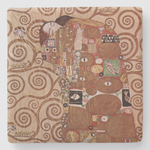 Schilderen van Gustav Klimt: De Embrace (circa 190 Stenen Onderzetter