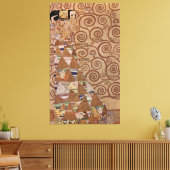 Schilderen van Gustav Klimt: De verwachting (1908) Canvas Afdruk (Insitu (Woonkamer))