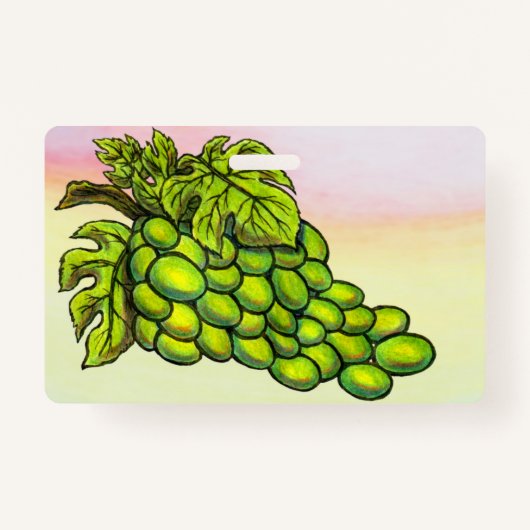 Schilderen van heerlijke groene wijnbouwwijn badge (Voorkant)