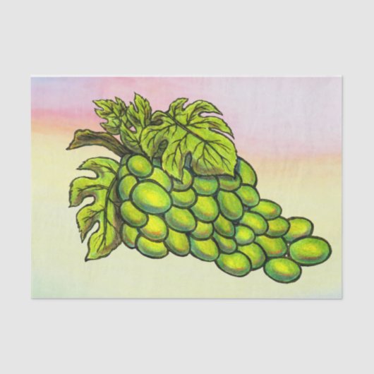 Schilderen van heerlijke groene wijnbouwwijn tissuepapier (Voorkant)