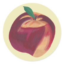 Schilderen van hele ripe perziken, Stickers van fr