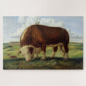 schilderen van Hereford Bull Legpuzzel (Horizontaal)