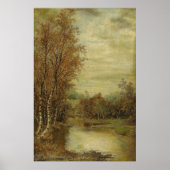 schilderen van herfstlandschap poster (Voorkant)
