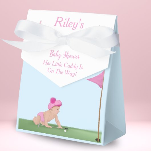 Schilderen van het Baby shower van Golf Baby Girl  Bedankdoosjes