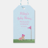 Schilderen van het Baby shower van Golf Baby Girl  Cadeaulabel (Voorkant)