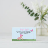 Schilderen van het Baby shower van Golf Baby Girl  Informatiekaartje (Staand voorkant)