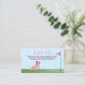 Schilderen van het Baby shower van Golf Baby Girl  Informatiekaartje (Staand voorkant)