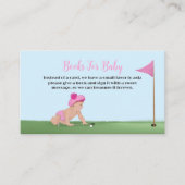 Schilderen van het Baby shower van Golf Baby Girl  Informatiekaartje (Voorkant)