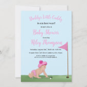 Schilderen van het Baby shower van Golf Baby Girl Kaart (Voorkant)