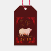 Schilderen van het Chinese Lijst Varkenshaar 2019 Cadeaulabel (Voorkant)