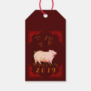 Schilderen van het Chinese Lijst Varkenshaar 2019 Cadeaulabel