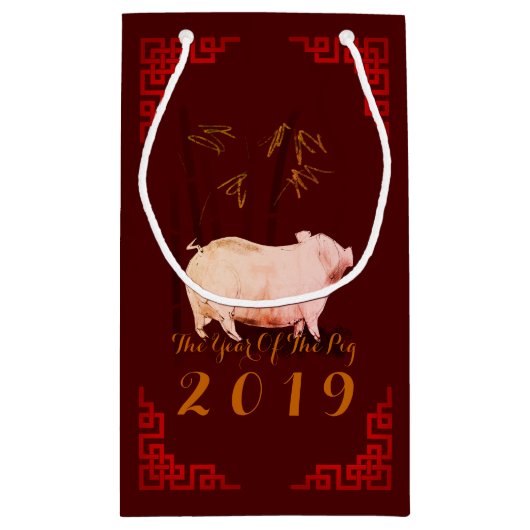 Schilderen van het Chinese Lijst Varkenshaar 2019  Klein Cadeauzakje (Achterkant)