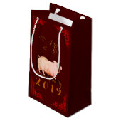 Schilderen van het Chinese Lijst Varkenshaar 2019  Klein Cadeauzakje (Achterkant Gekanteld)