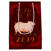 Schilderen van het Chinese Lijst Varkenshaar 2019 Medium Cadeauzakje (Achterkant)