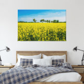 Schilderen van het gele bloementveld canvas afdruk (Insitu (Slaapkamer))