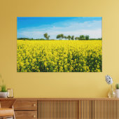 Schilderen van het gele bloementveld canvas afdruk (Insitu (Woonkamer))