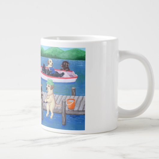 Schilderen van het meer van Fun Labradors Grote Koffiekop (Rechts)