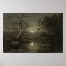 schilderen van het moonlight-bos poster