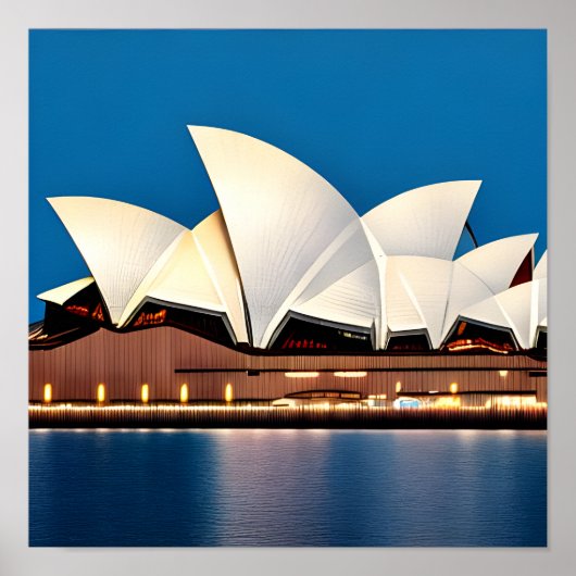 Schilderen van het Opera House in Sydney Poster (Voorkant)