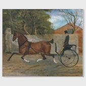 Schilderen van het paardenvervoer cadeaupapier (Vlak)