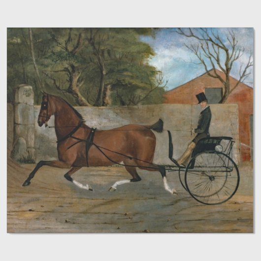 Schilderen van het  paardenvervoer cadeaupapier (Vlak)