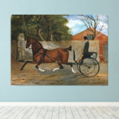 Schilderen van het  paardenvervoer canvas afdruk (Insitu (Houten vloer))